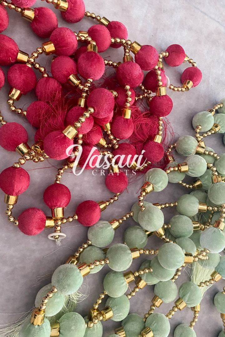 Pack of 20, 25, 40, 50, 100- 5 ft Ball Garlands with Tassels