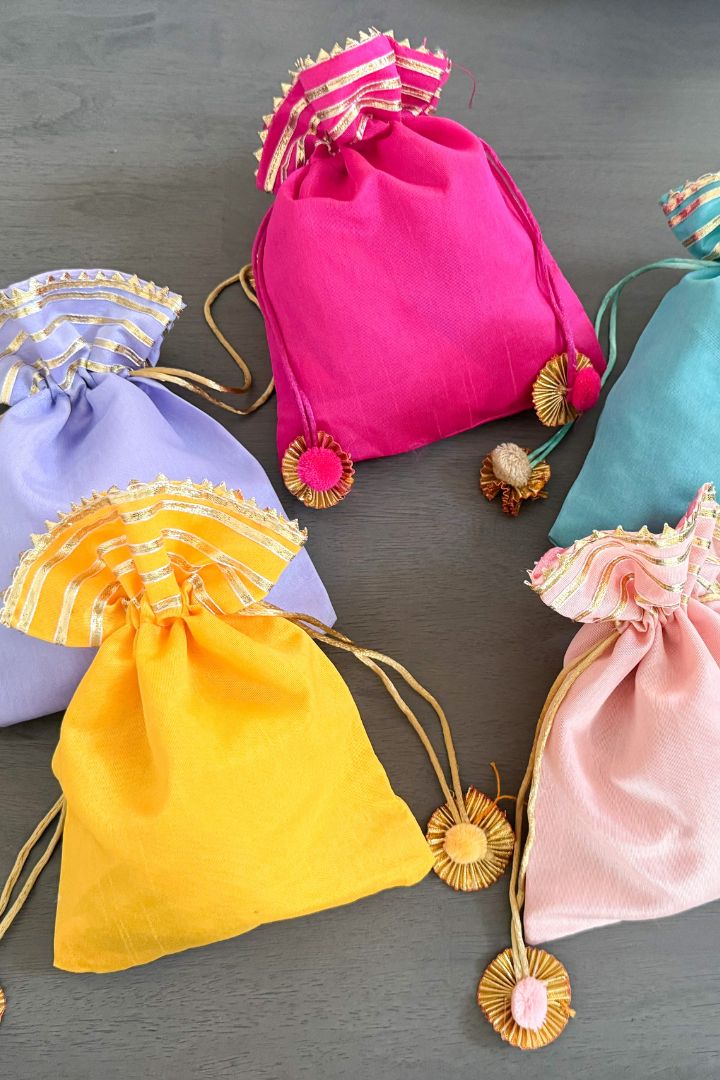 Pack of 60 Gota Potli/Drawstring Gift Bags
