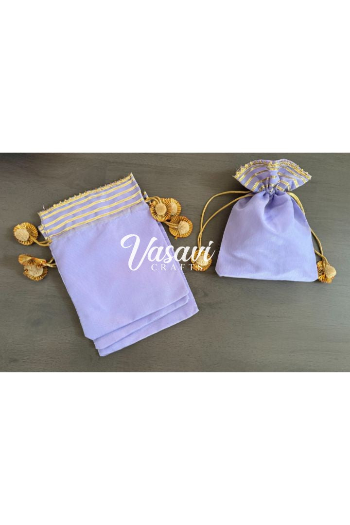 Pack of 40,50,70,100,150,200 Gota Potli/Drawstring Gift Bags