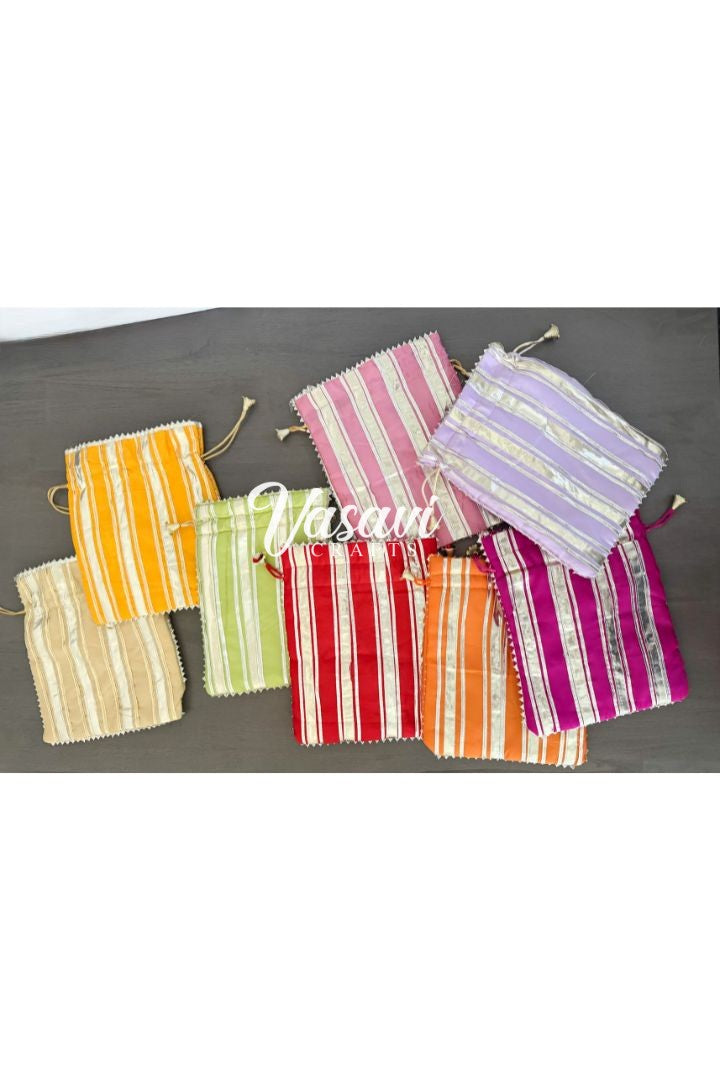 Pack of 50 Gota Lace Potli/Drawstring Gift Bags