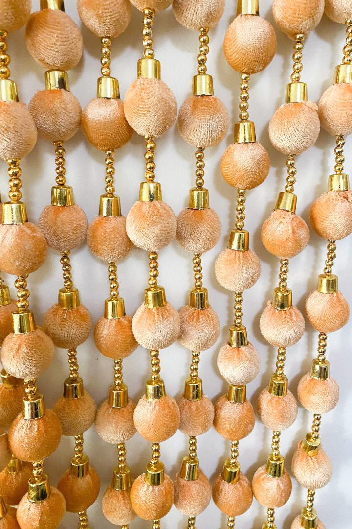 Pack of 10 Peach Ball Garlands 3.5 feet long