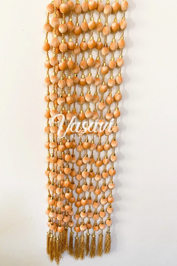 Pack of 10 Peach Ball Garlands 3.5 feet long
