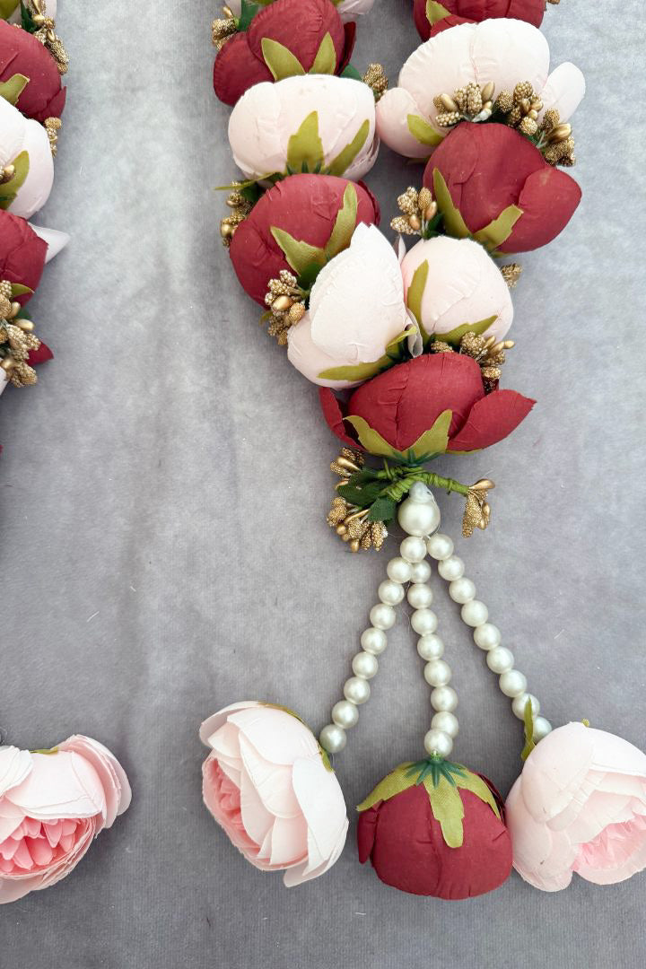 Red and Pink Rose Flower Wedding Varmala