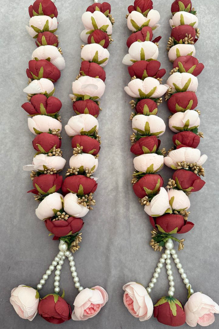 Red and Pink Rose Flower Wedding Varmala