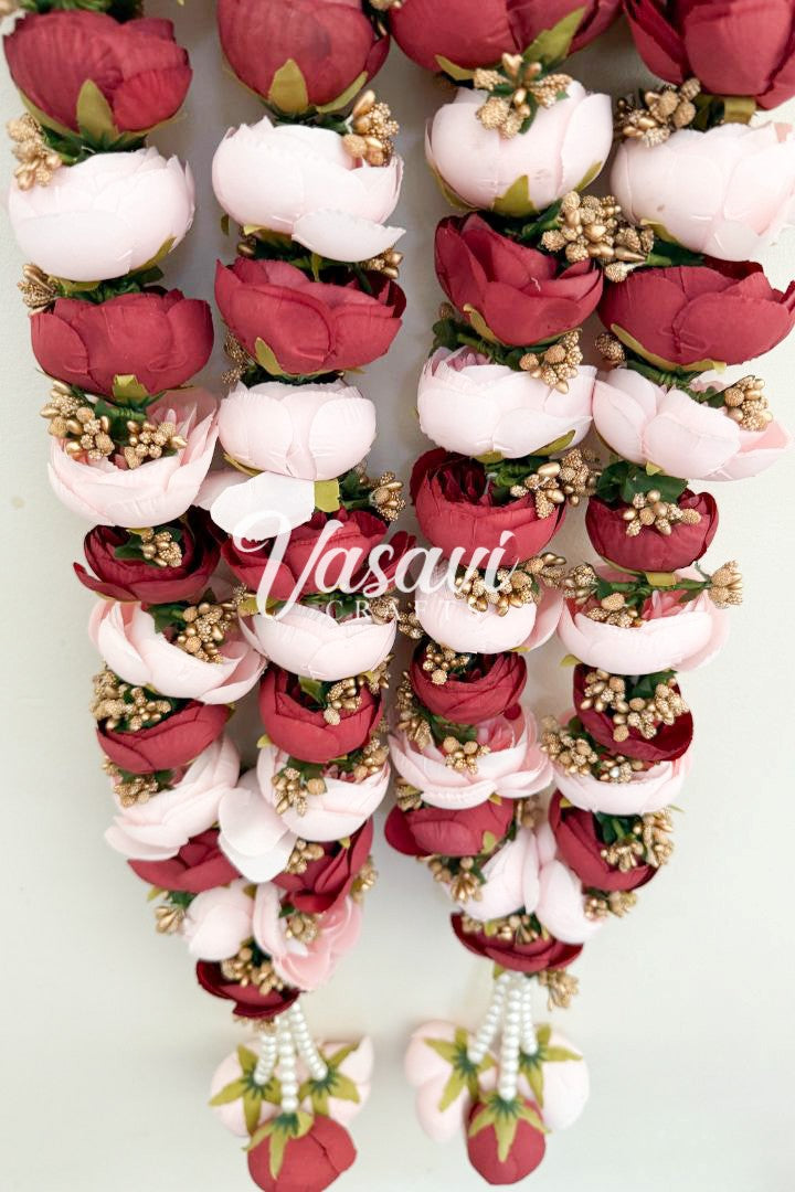 Red and Pink Rose Flower Wedding Varmala