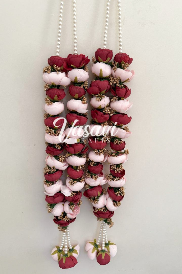 Red and Pink Rose Flower Wedding Varmala