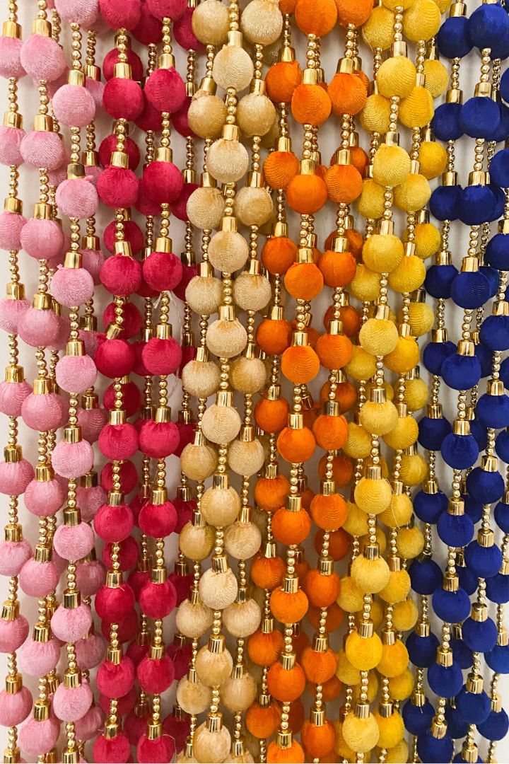 Pack of 20, 25, 40, 50, 100- 5 ft Ball Garlands with Tassels