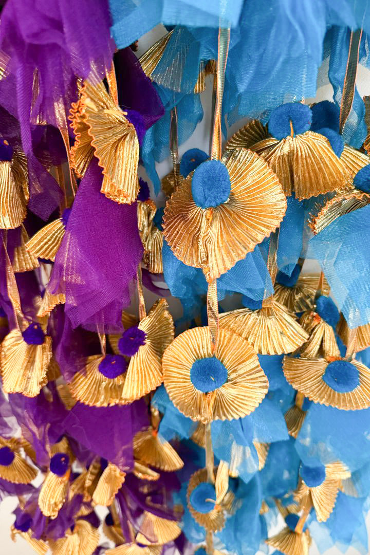 Pack of 10 Gota Pompom Hangings for Indian Wedding