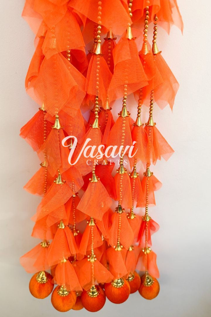 Pack of 30, 50, 60, 100 Fabric Frill Garlands with Ball