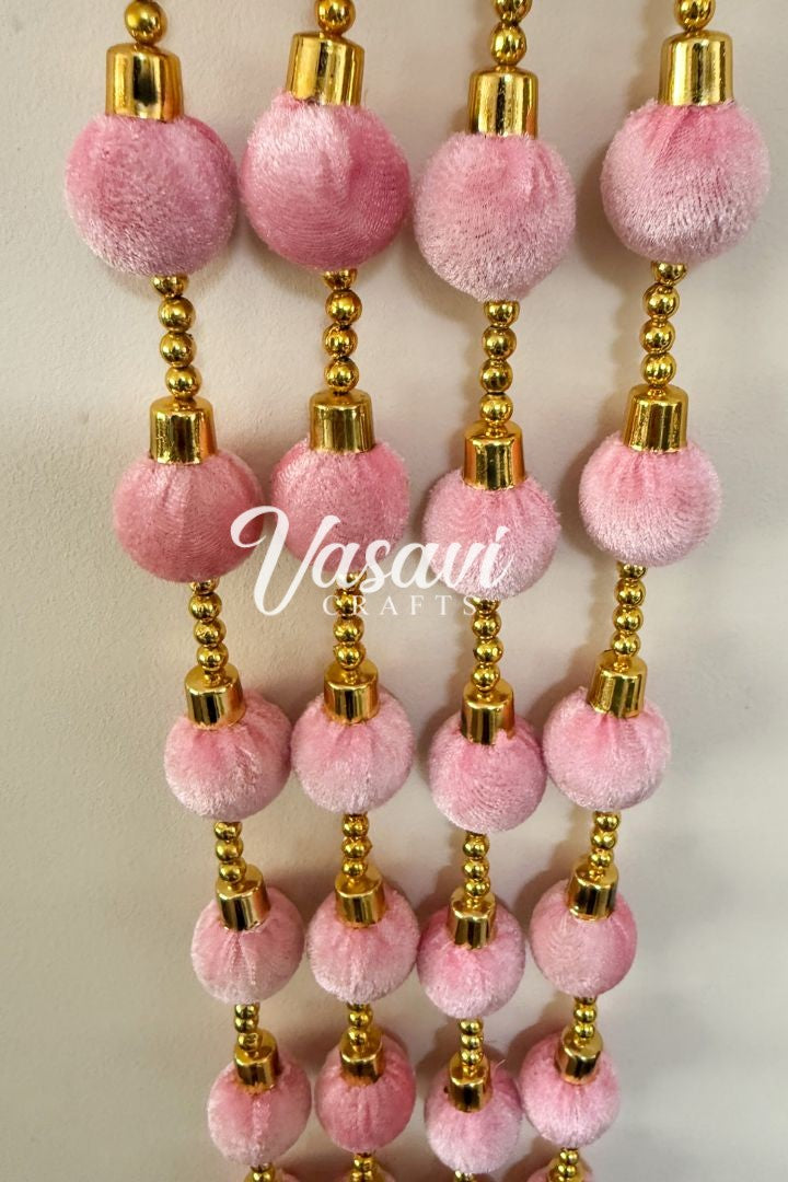 Pack of 4, 6 - 5 ft Ball Garlands with Tassels