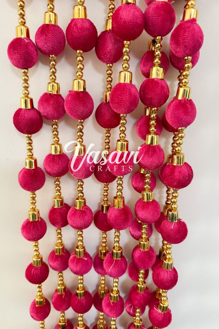 Pack of 4, 6 - 5 ft Ball Garlands with Tassels