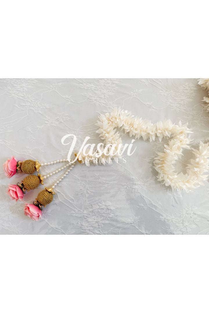 Pack of 5 Jasmine Flower Garlands with Ball and Flower Bunch