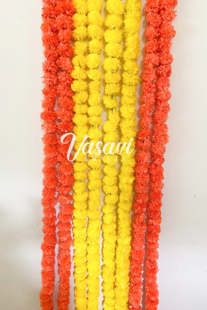 Pack of 16, 20, 25, 50, 100, 200 Artificial Marigold Flower Garlands 8 feet, 10 feet long