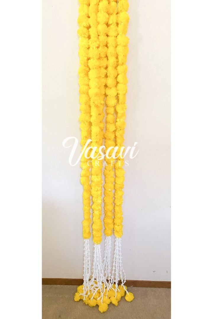 Pack of 20, 30, 40, 50, 70, 100 Marigold Flower Garland with Tuberose Bunch