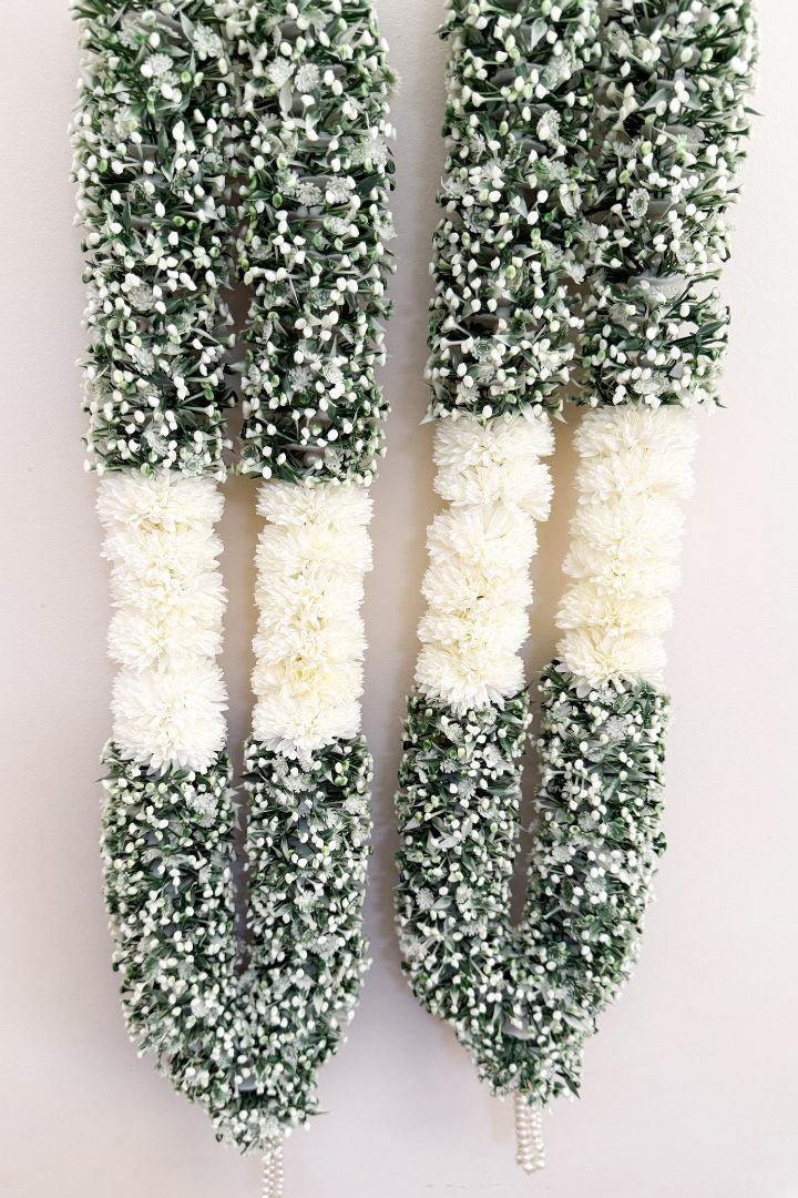 Baby's Breath Flower Varmala with White flowers