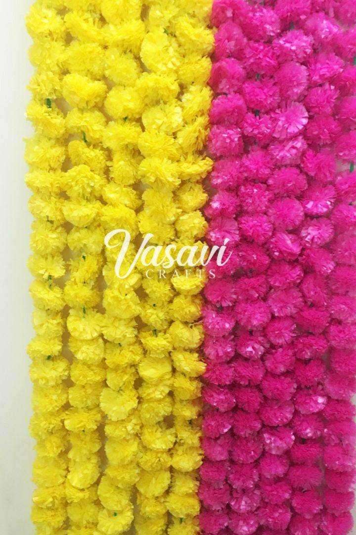 Pack of 16, 20, 25, 50, 100, 200 Artificial Marigold Flower Garlands 8 feet, 10 feet long