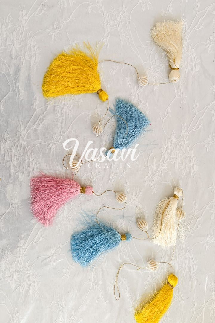 Pack of 10 Pastel Colors Silk Tassel Garlands 6 ft long