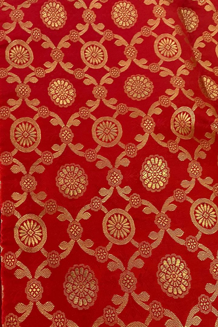Pack of 2 Red Benarasi Pillow Covers