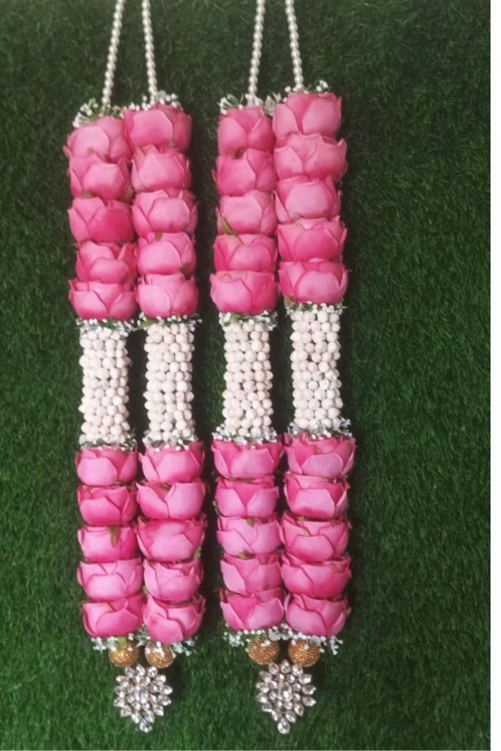 Pink Rose and Mogra Flower Wedding Varmala
