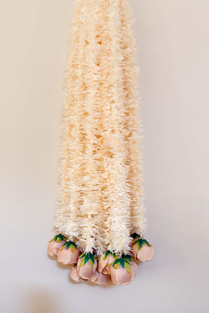 Pack of 10 Jasmine Flower Garland with Light Rust/Cappuccino Rose