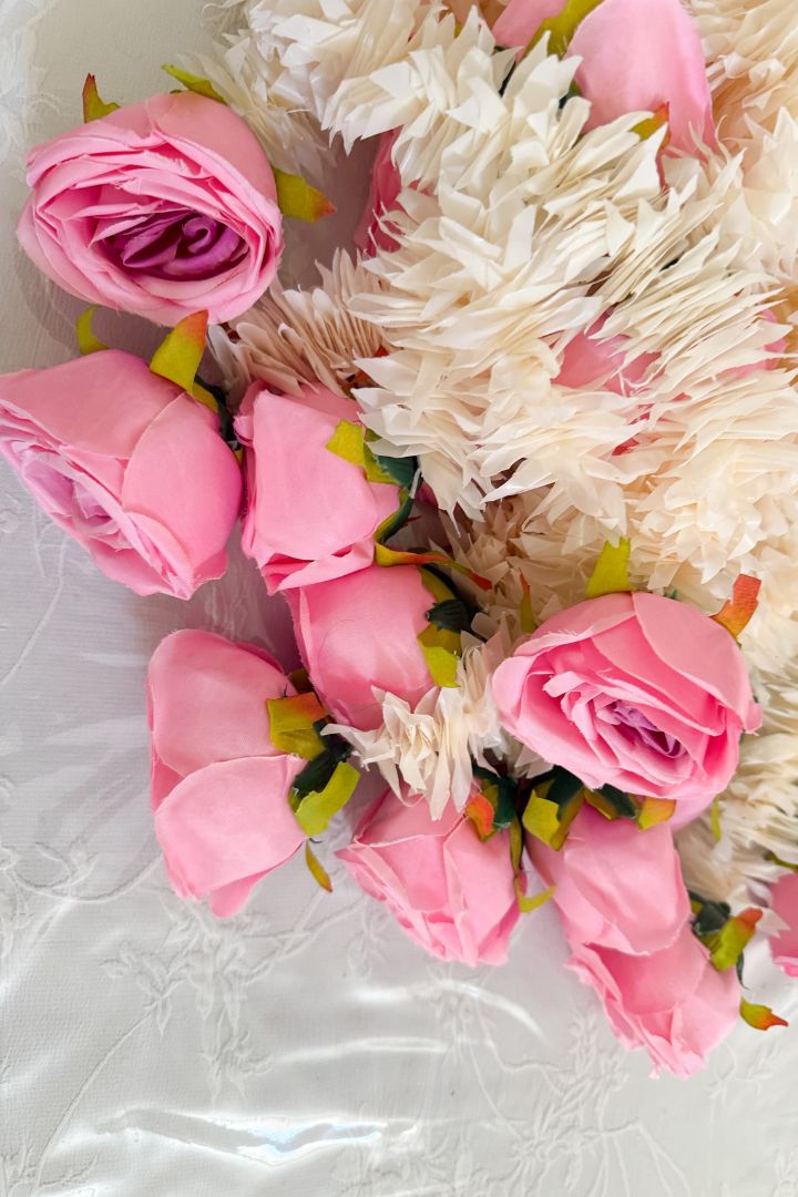 Pack of 10 Jasmine Flower Garland with Pink Rose