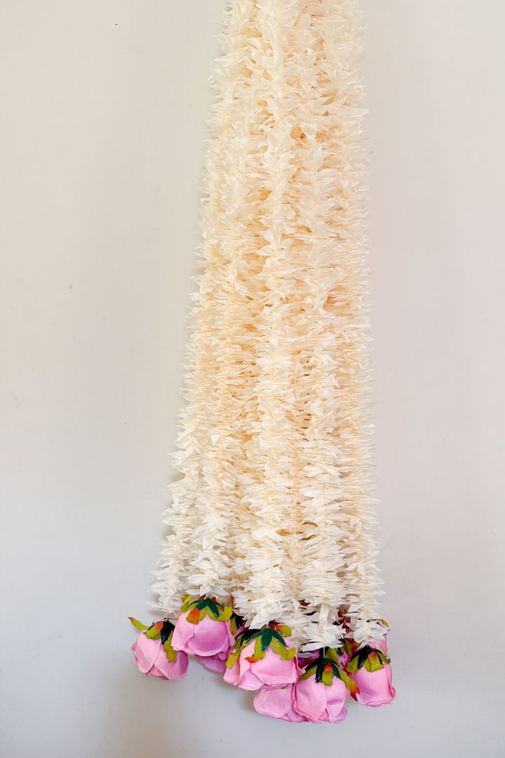 Pack of 10 Jasmine Flower Garland with Pink Rose