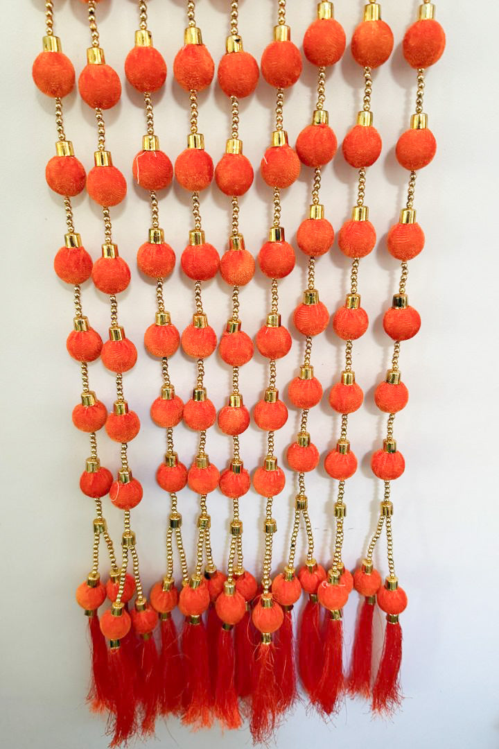 Pack of 10 - 4 ft Ball Garlands with Two Tassels