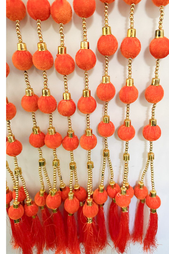 Pack of 10 - 4 ft Ball Garlands with Two Tassels