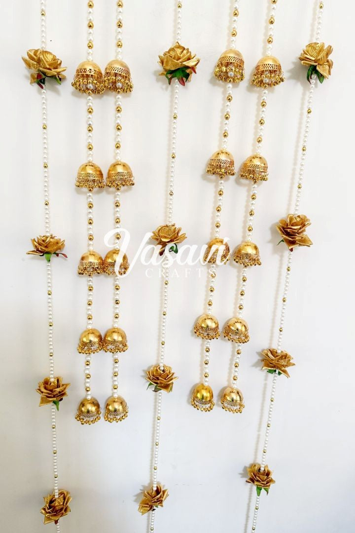 Pack of 30,40,50,70,100,150,200 Pearls and Jhumka tassel garlands