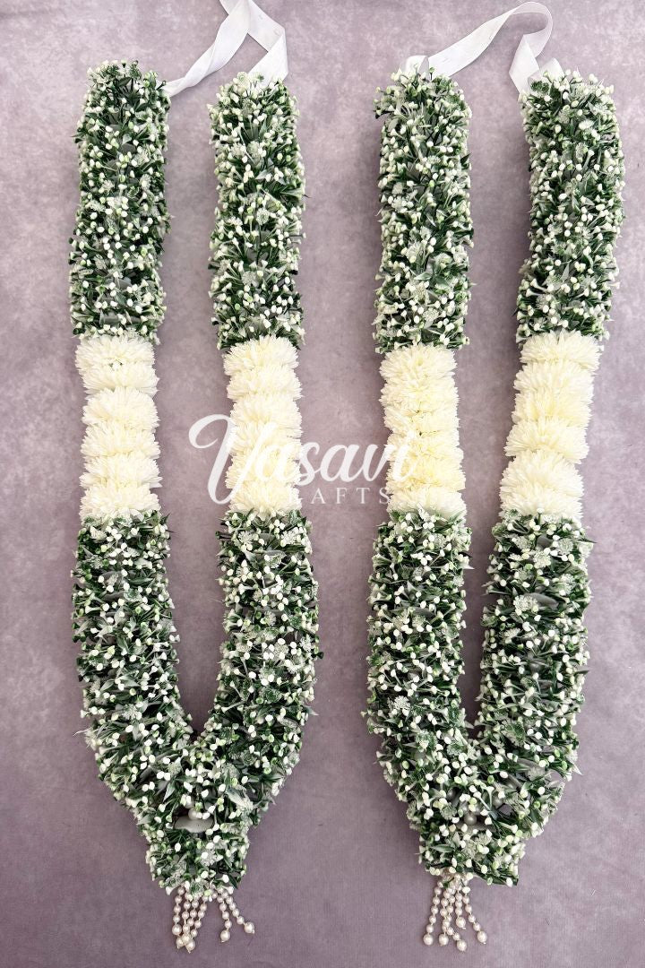 Baby's Breath Flower Varmala with White flowers