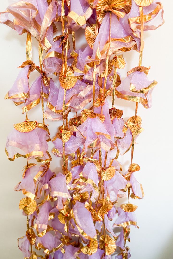 Pack of 20 Lavender Gota Garlands with Gota phool 8 ft long