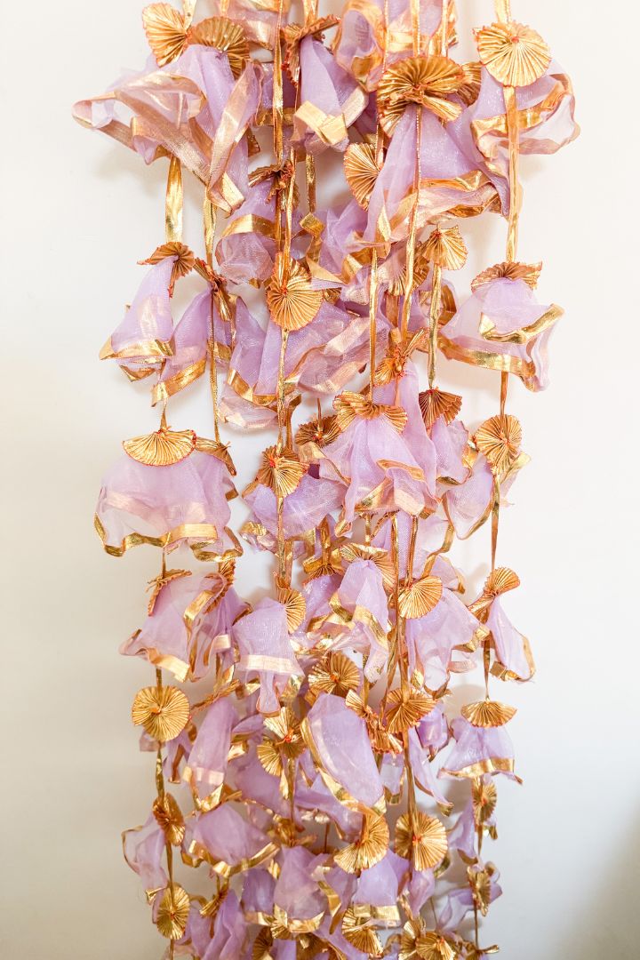 Pack of 20 Lavender Gota Garlands with Gota phool 8 ft long