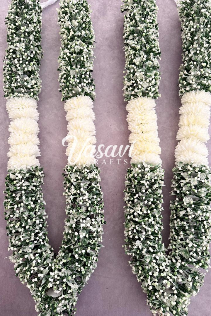 Baby's Breath Flower Varmala with White flowers