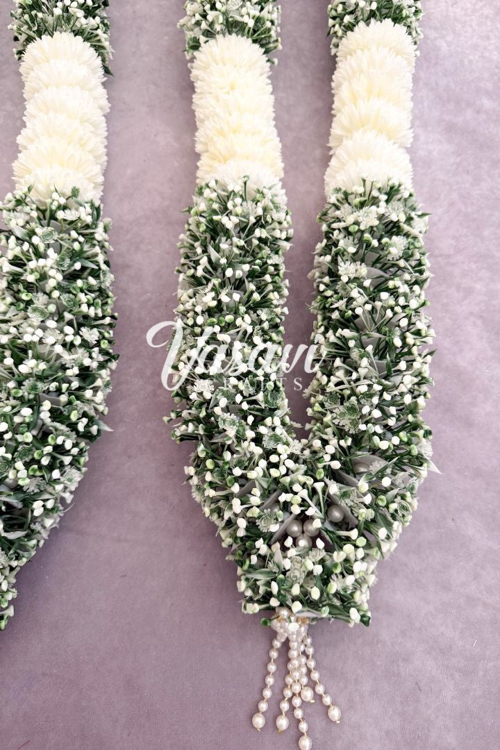 Baby's Breath Flower Varmala with White flowers