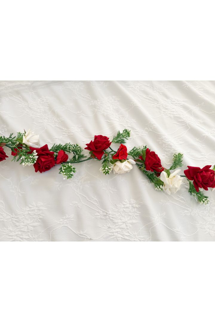 Pack of 8, 10, 16, 20,30 Baby's Breath and Rose Flower Runner 6 feet long