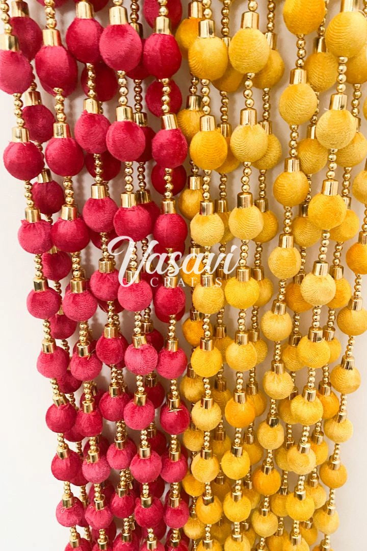 Pack of 20, 25, 40, 50, 100- 5 ft Ball Garlands with Tassels