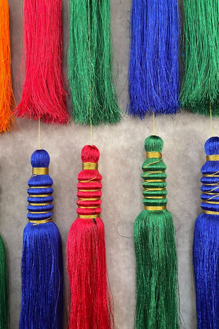 Pack of 10- Big Multicolor Silk Tassel Garlands 6 ft long