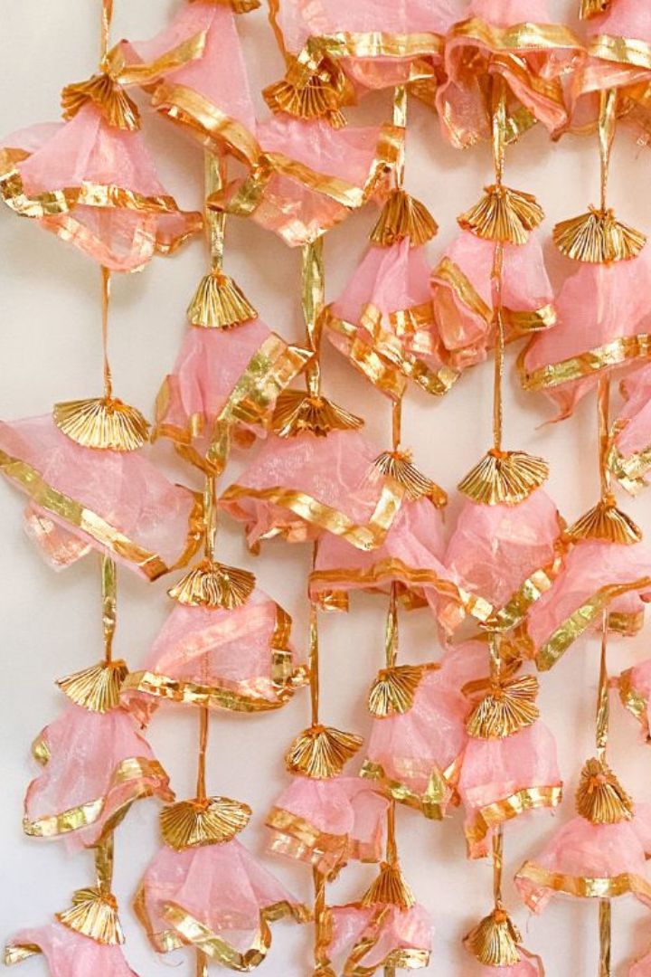 Pack of 30, 50, 100, 200 Gota Décor Hangings with Gota Phool