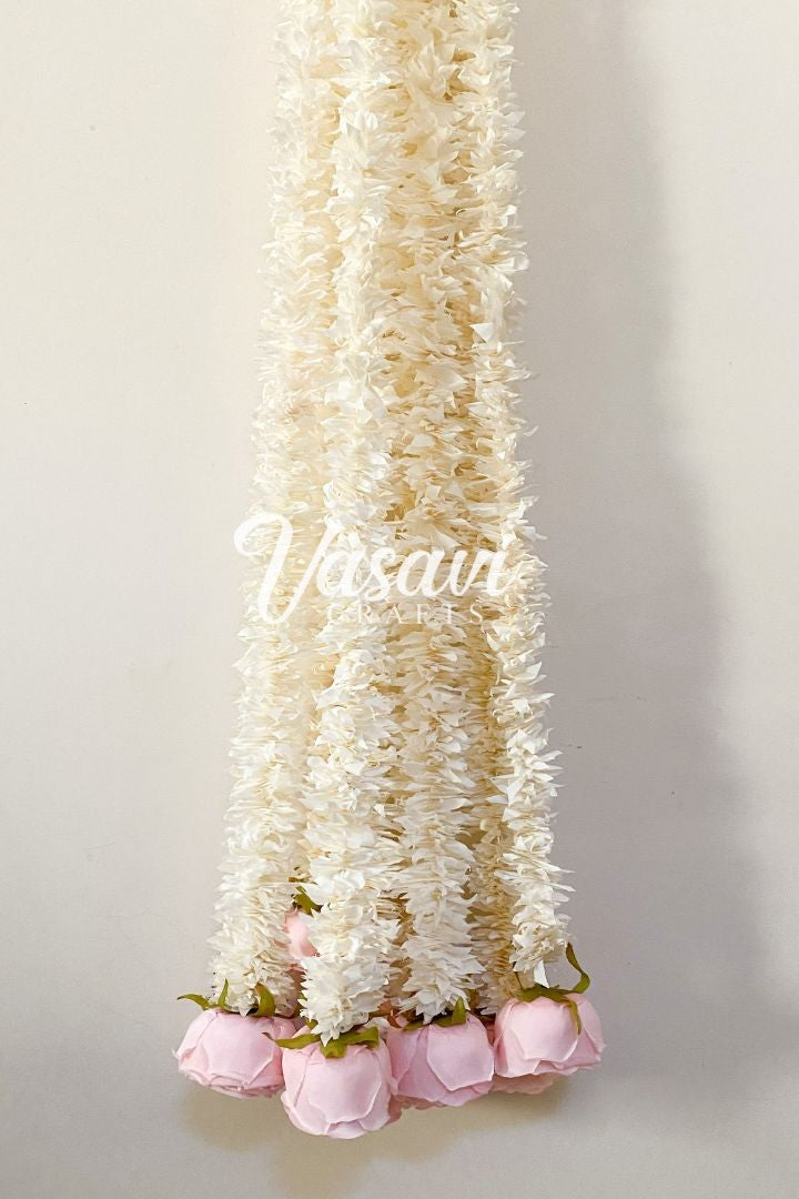 Pack of 30,40,50,60,80,100 Gajra/Jasmine Flower Garland with Rose