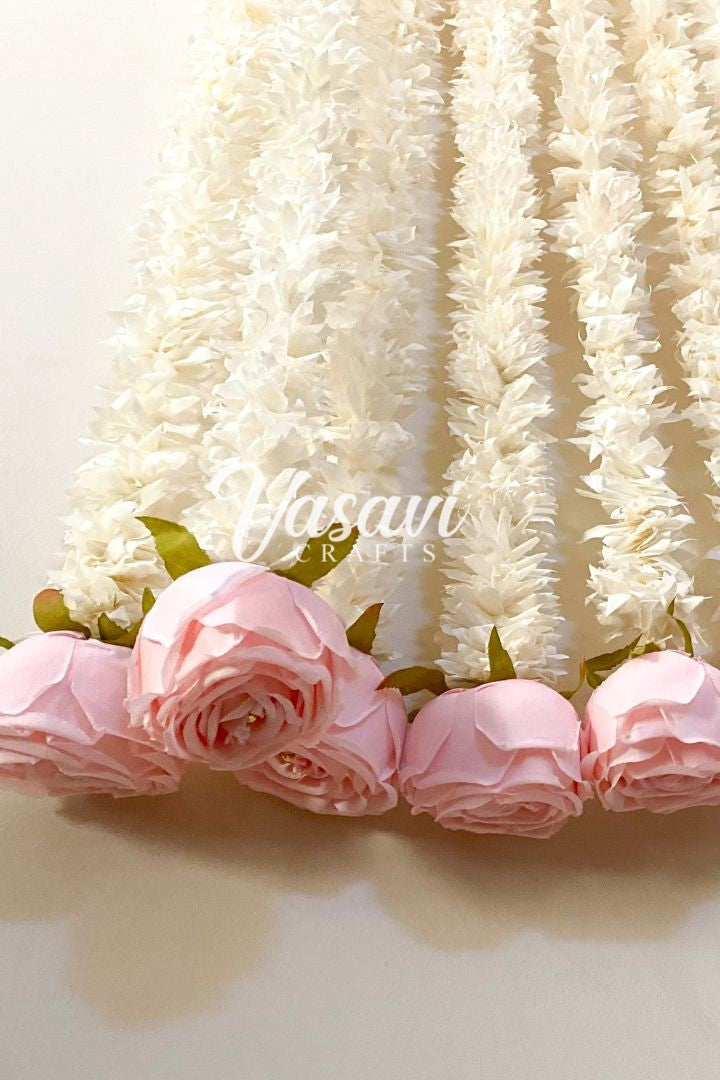 Pack of 30,40,50,60,80,100 Gajra/Jasmine Flower Garland with Rose