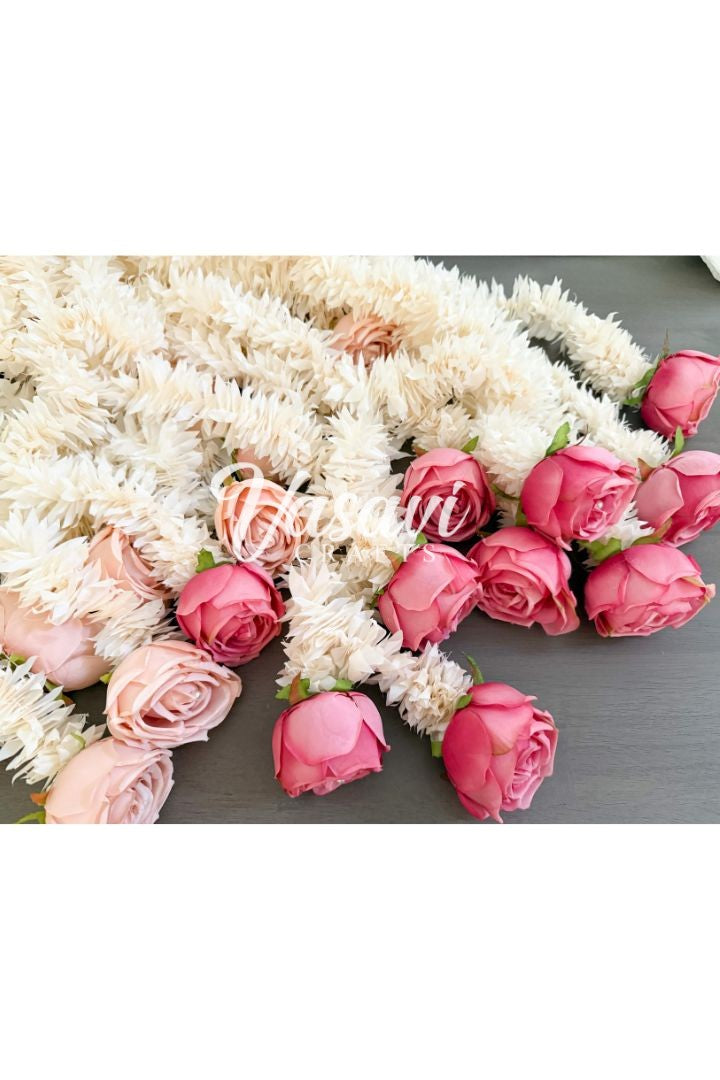 Pack of 20,30,40,50,60,80,100 Jasmine Flower Garland with Rose