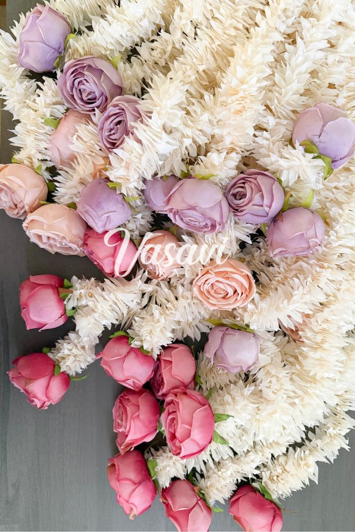 Pack of 20,30,40,50,60,80,100 Jasmine Flower Garland with Rose