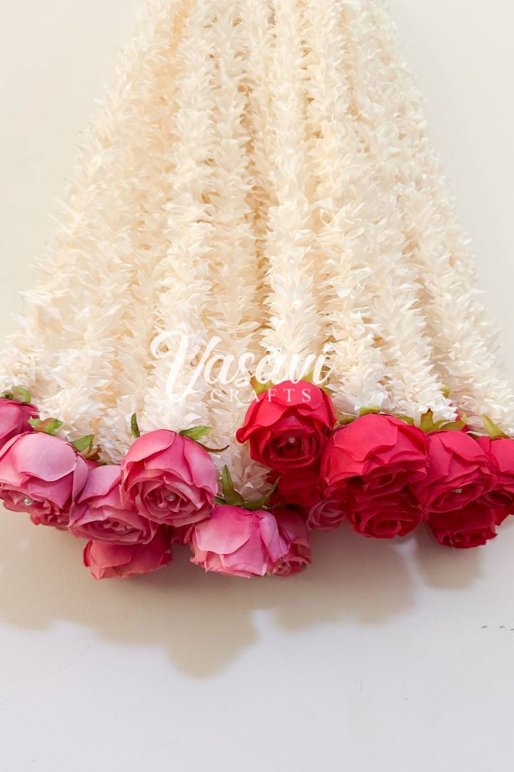 Pack of 20,30,40,50,60,80,100 Jasmine Flower Garland with Rose