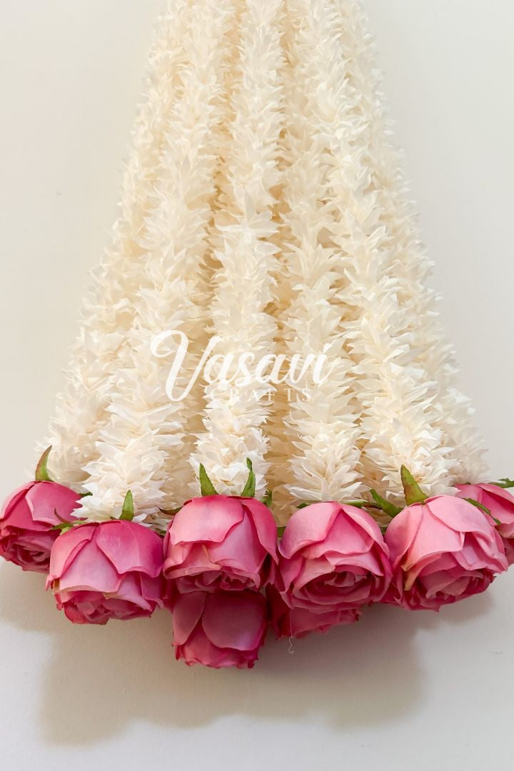 Pack of 10 Jasmine Flower Garland with Rose