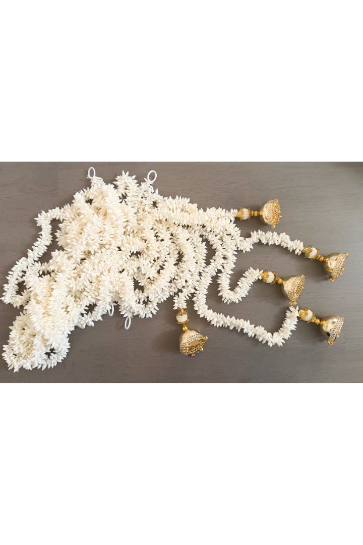 Pack of 10 Scented Jasmine Flower Hanging with Jhumka Tassel