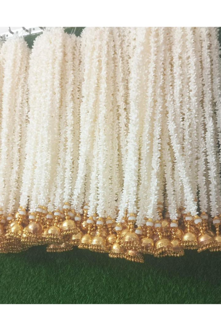 Pack of 30,40,50,60,80,100,200 Scented Jasmine Flower Hanging with Jhumka Tassel