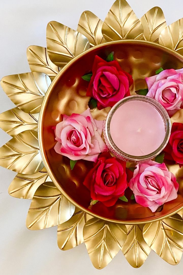 Pack of 5, 10 Decorative Urli in Flower Design