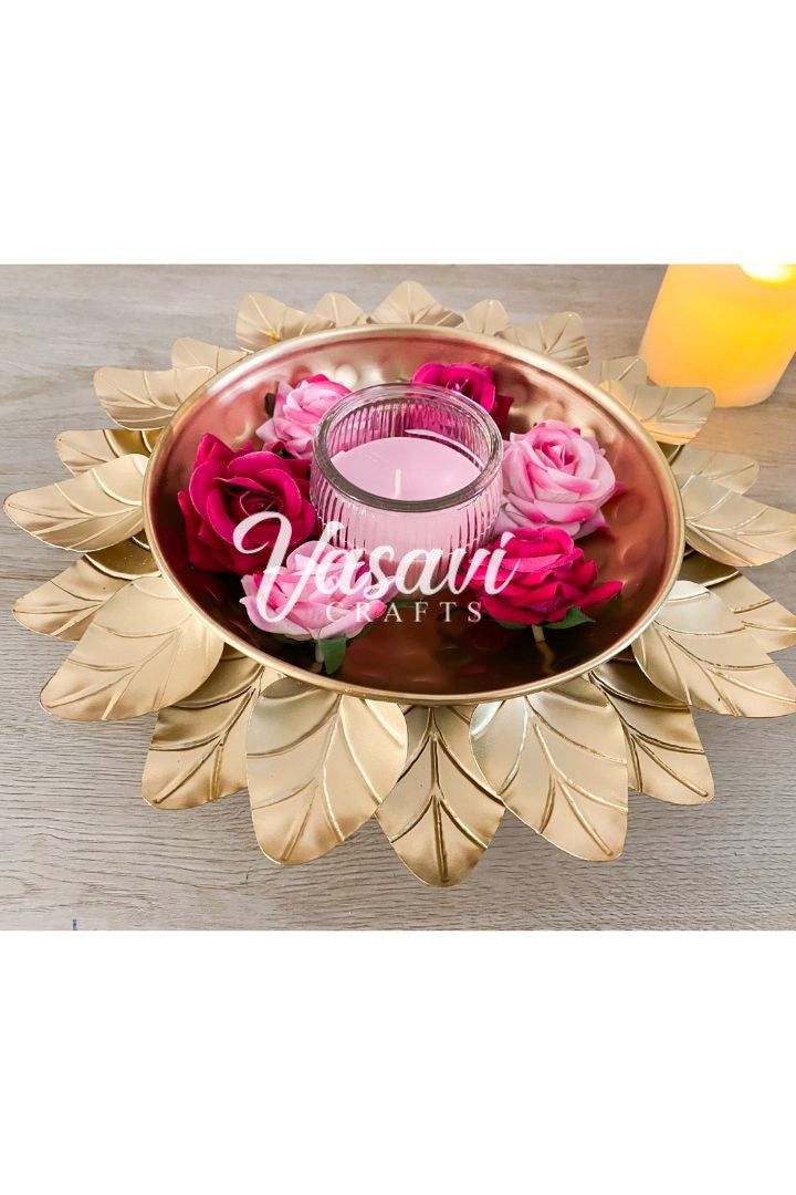 Pack of 5, 10 Decorative Urli in Flower Design