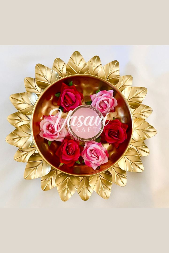 Pack of 5, 10 Decorative Urli in Flower Design