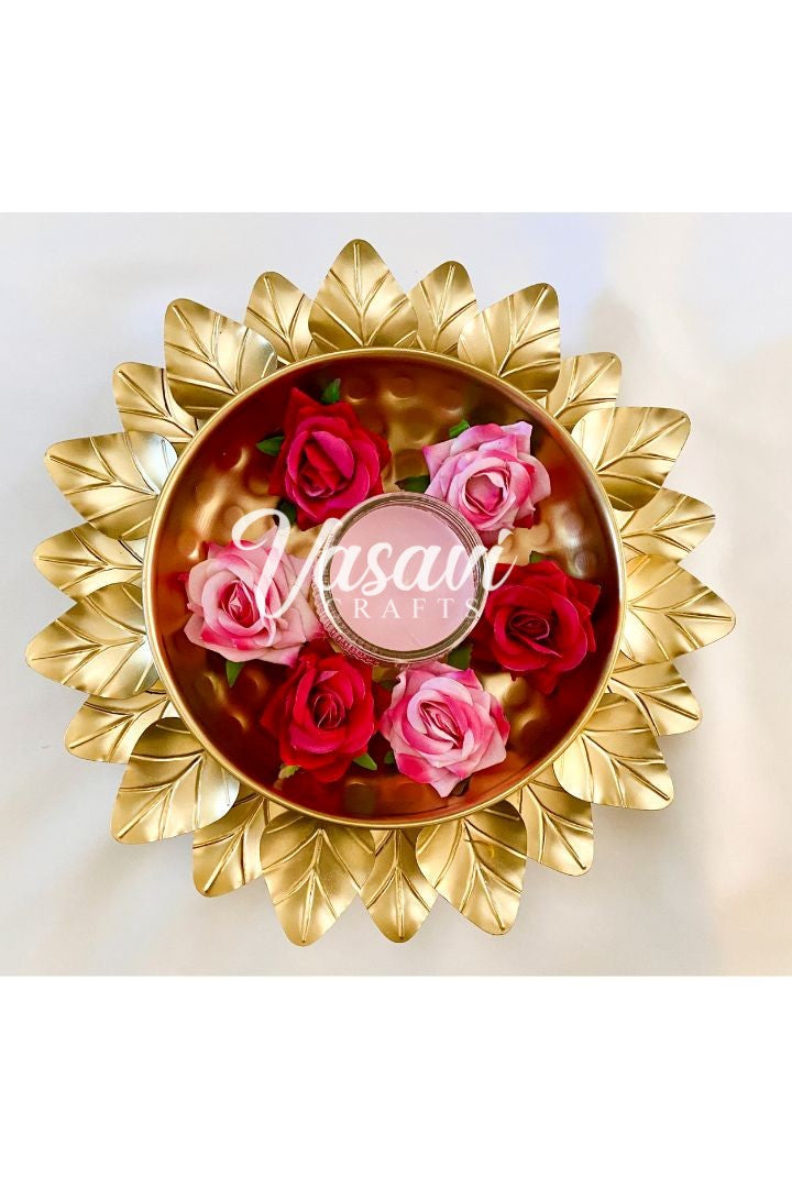 Pack of 5, 10 Decorative Urli in Flower Design